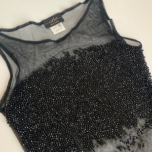 Celo Sheer Sleeveless Beaded Top Size Small